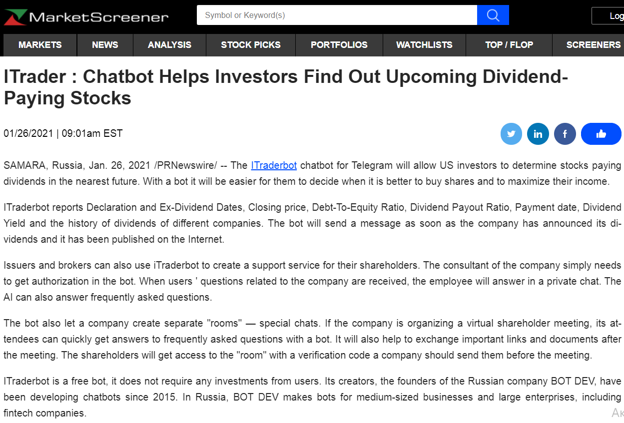 Poll option MarketScreener image