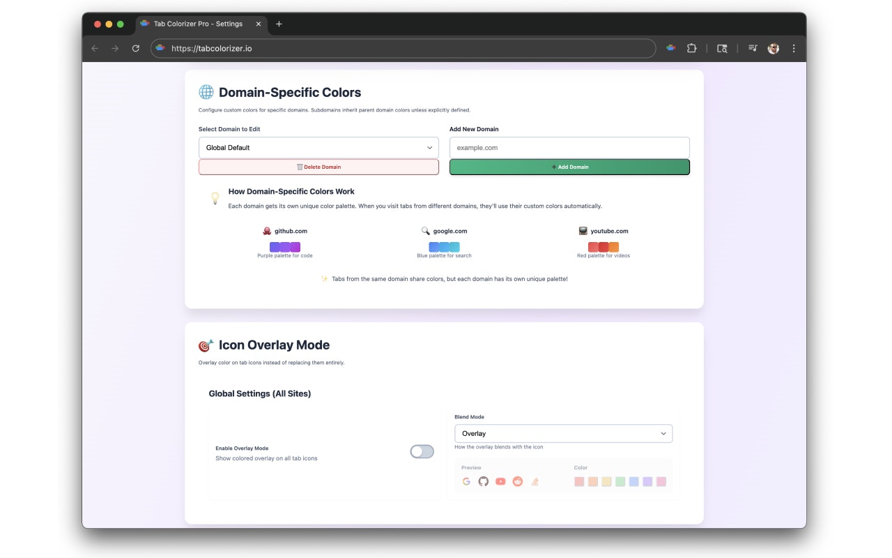 Tab Colorizer Pro - Screenshot 4 showing product features and functionality