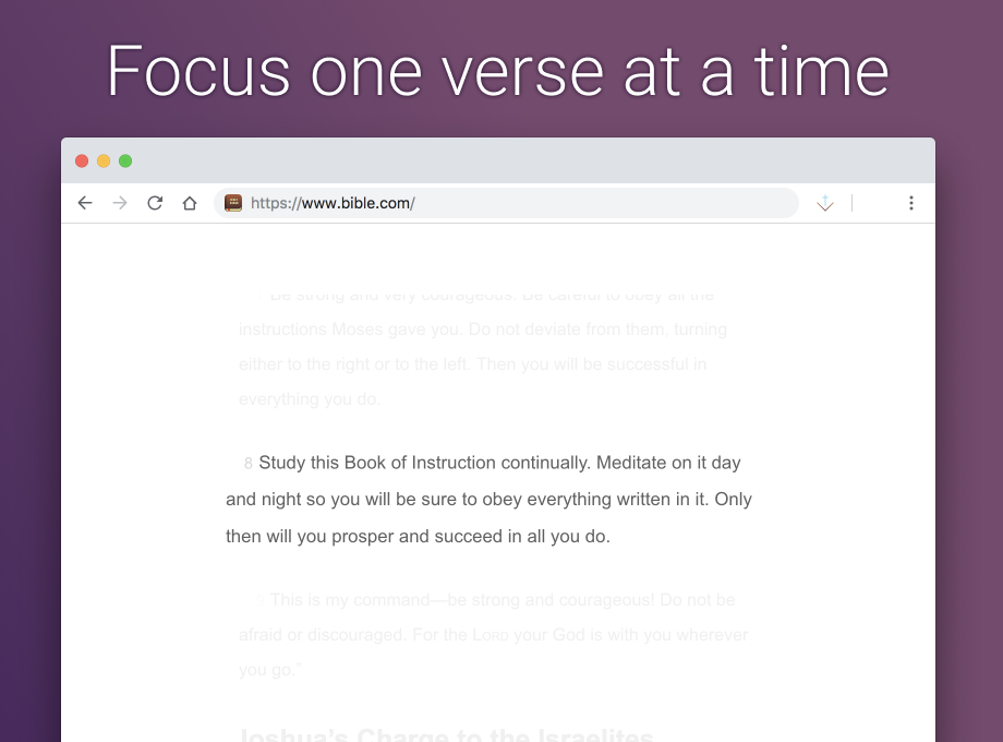 Focus Bible Google Chrome Extension gallery image