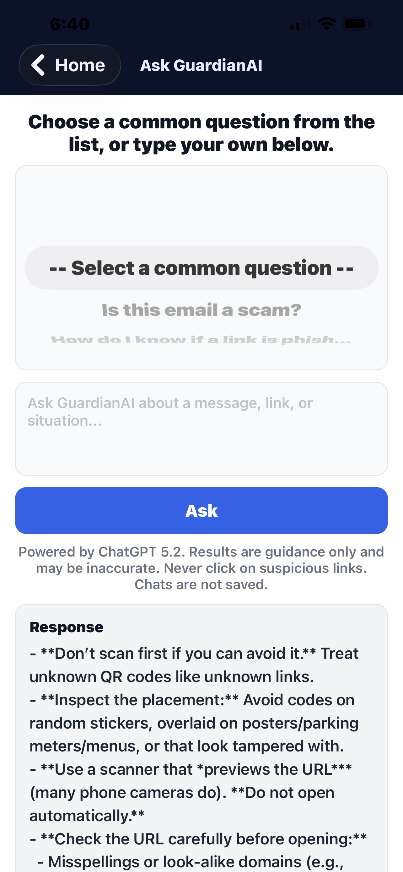 GuardianAI: Scam Defense App gallery image