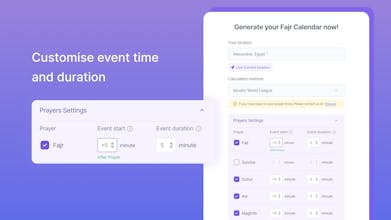 使用Fajr日历应用程序的用户：轻松管理和查看伊斯兰祈祷时间和事件，以提高日常工作效率，在Google Calendar中实现。