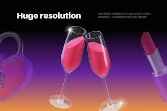 3D Icons Pack - Romance gallery image