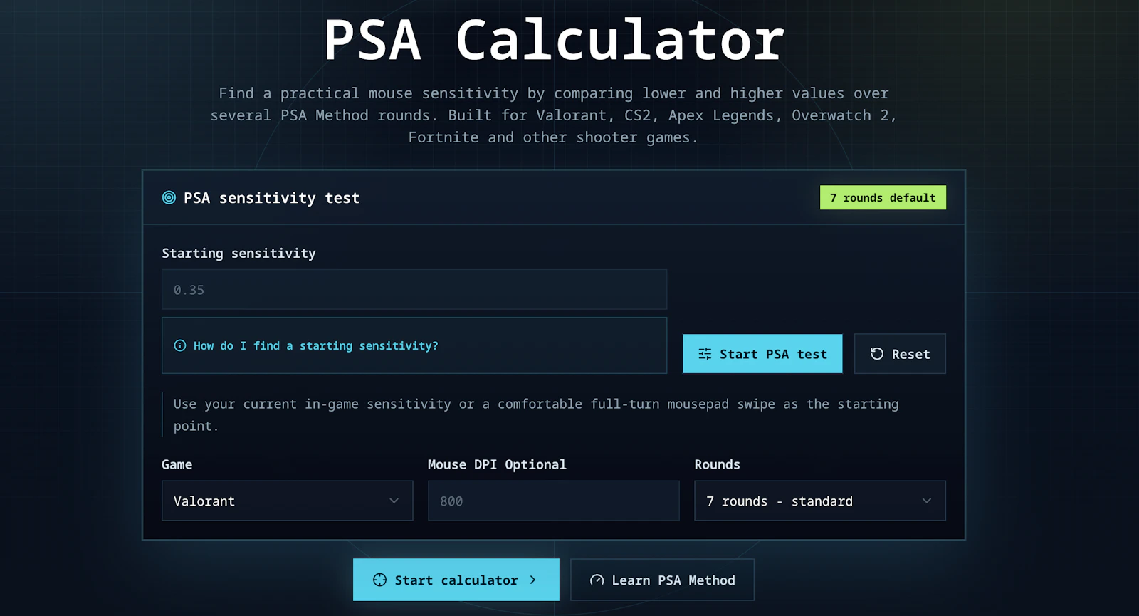 PSA Calculator screenshot 2