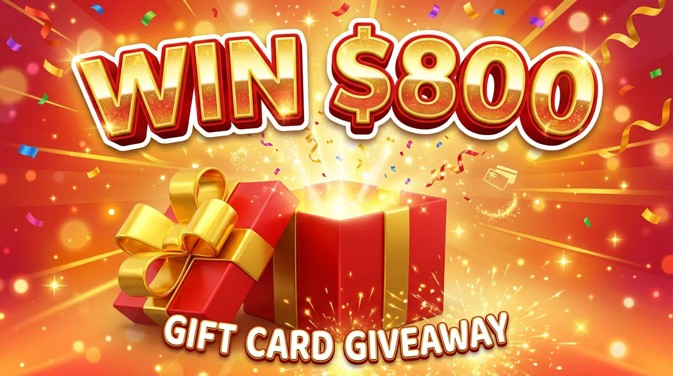 Free $800 Gift Card Giveaway No Purchase