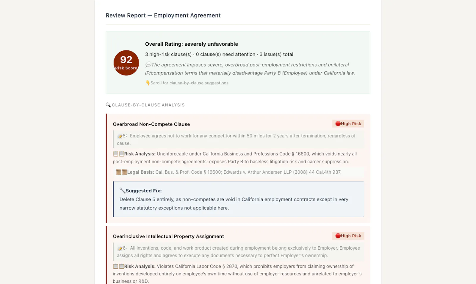 ContractReviewers screenshot 2