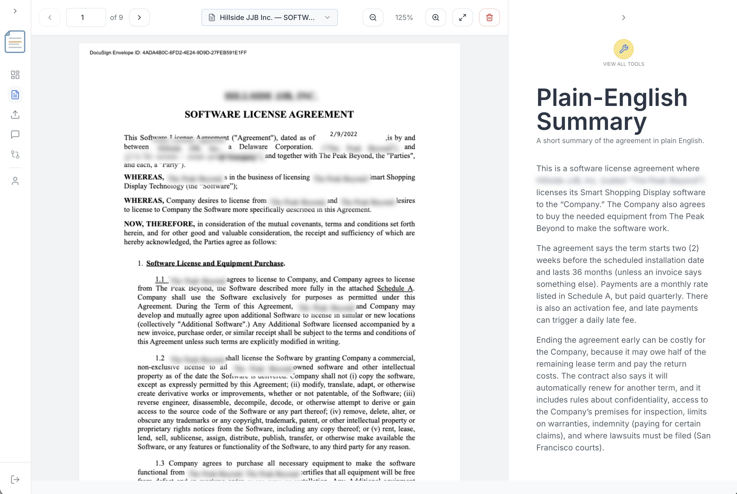 Explain the Terms - Screenshot 4 showing product features and functionality