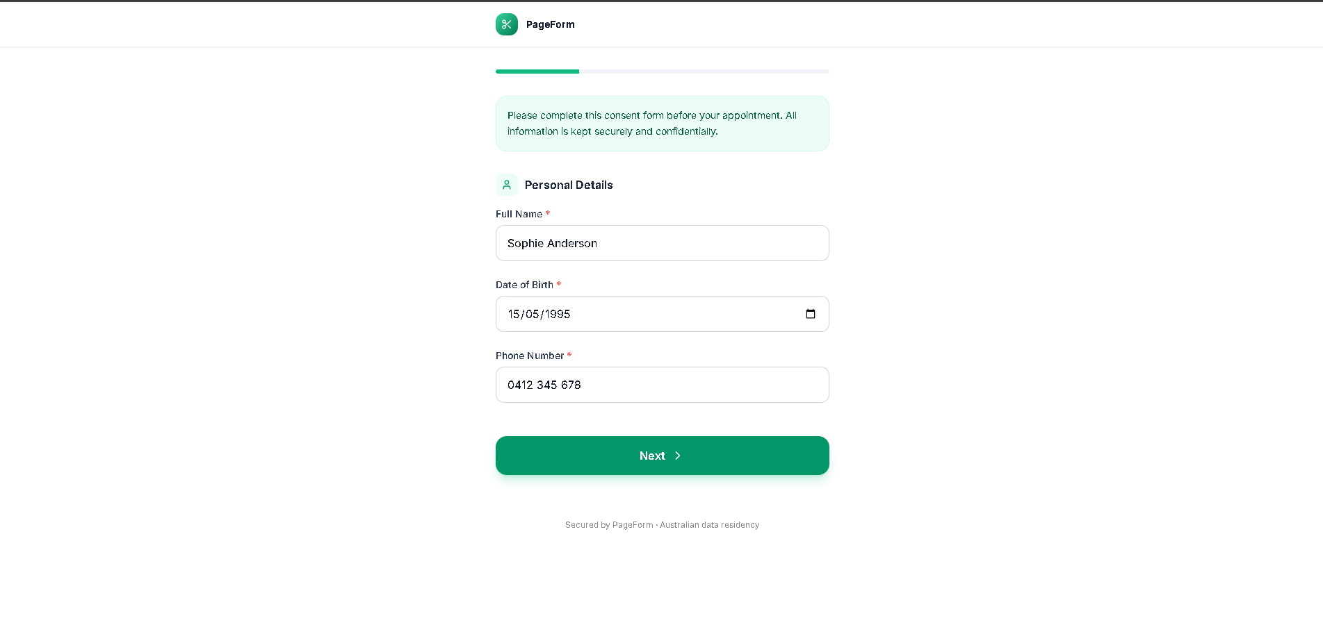 PageForm gallery image