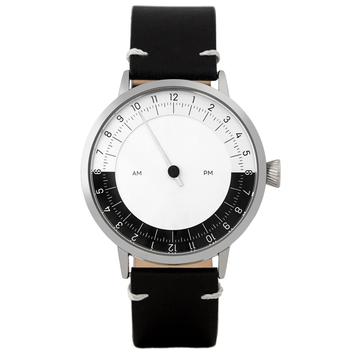 Single hand 24-hour AM/PM (double twelve) wrist watch - Noonday AA17B by Svalbard