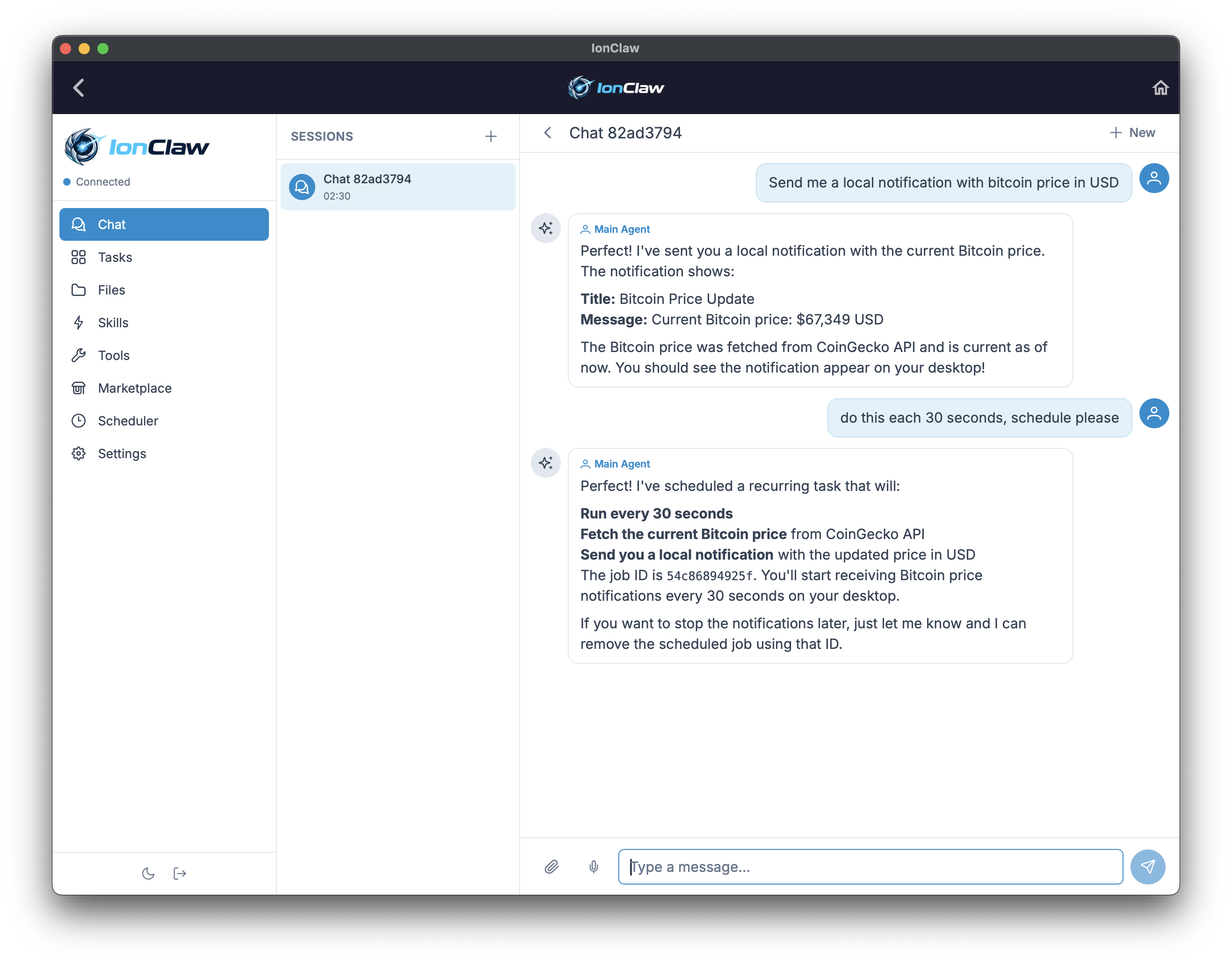 IonClaw - C++ AI Agents Mobile Desktop gallery image