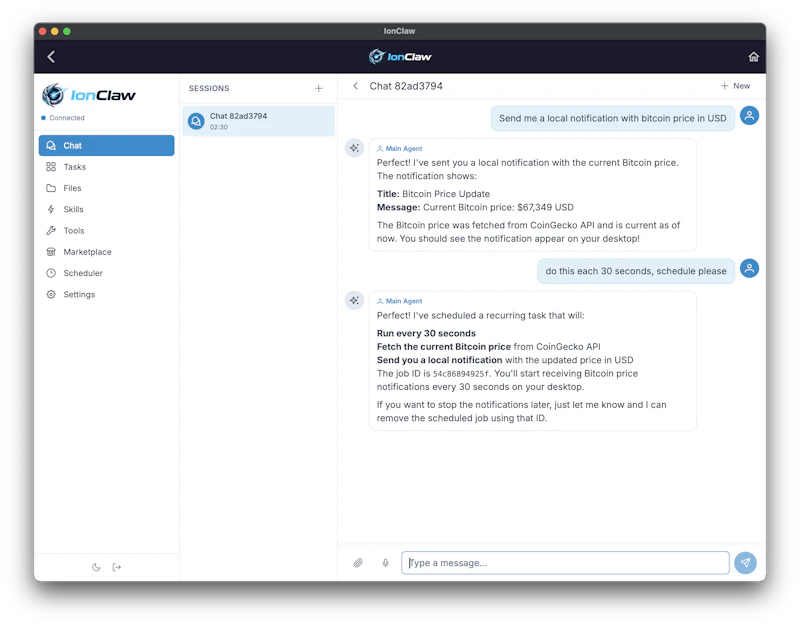 IonClaw - C++ AI Agents Mobile Desktop screenshot 7