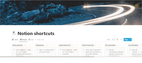 List of 100+ notion tips and shortcuts gallery image