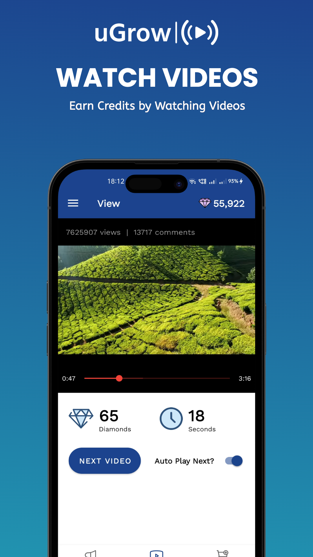 Media UGROW - Ứng dụng trao đổi chế độ xem video - Video xem ứng dụng tăng cường 1
