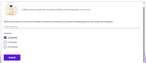 Free AI Google Ads Copy Generator gallery image