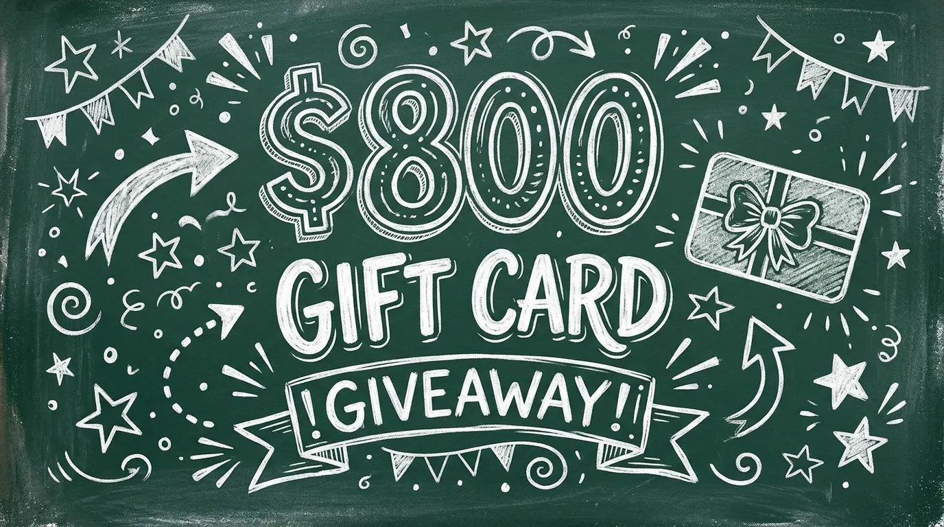 Want a Free $800 Gift Card? Enter Here
