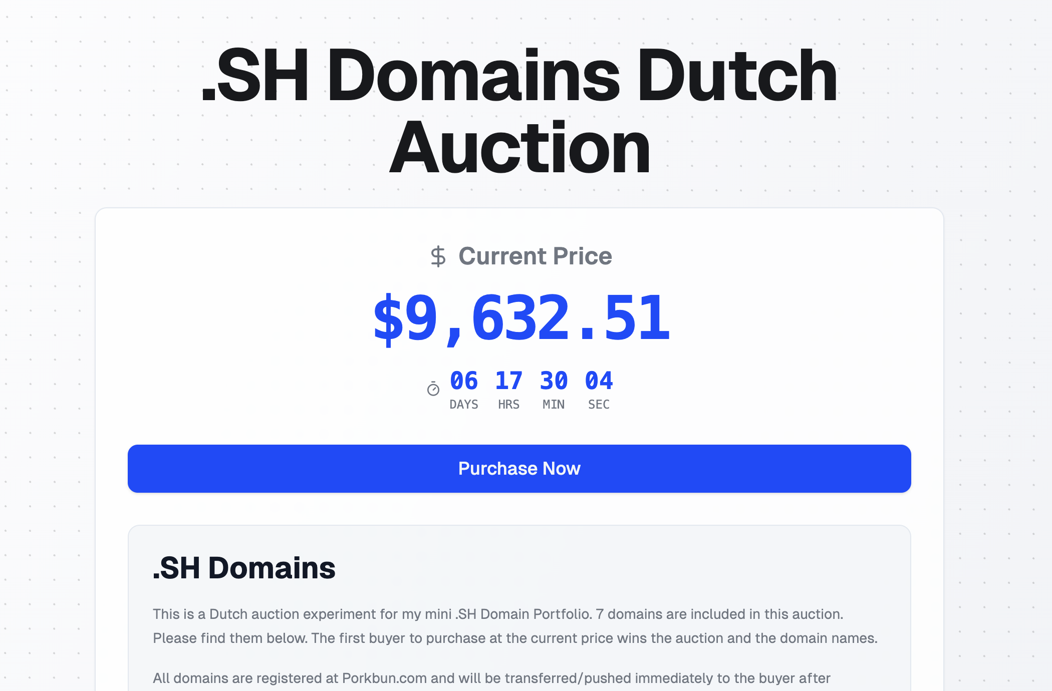 Almost.net - .sh Domain Name Portfolio Auction olandese.L'orologio sta ticchettando! media 1