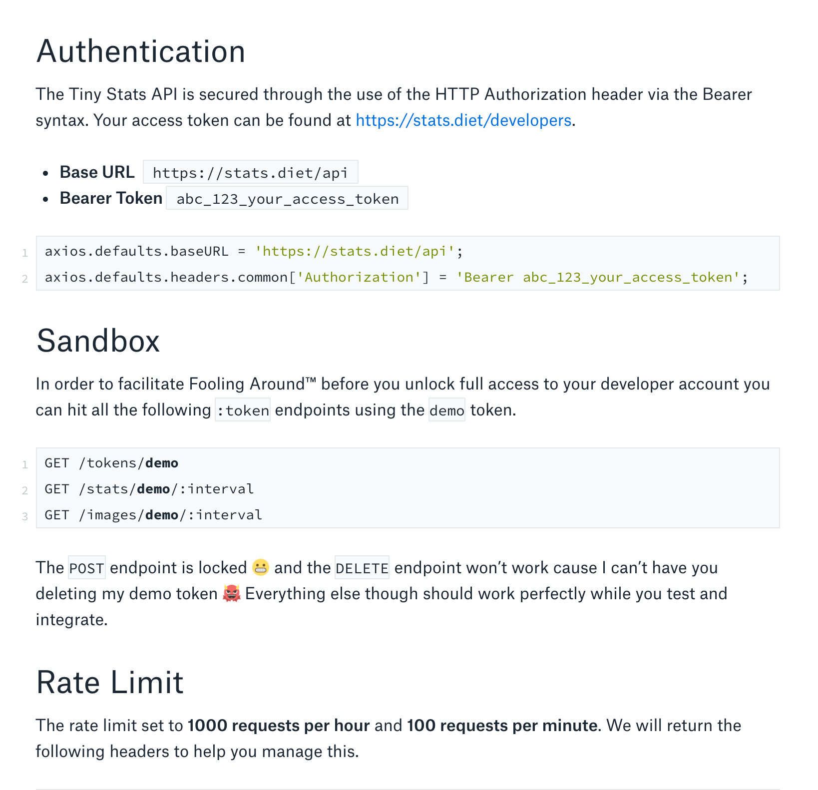 Tiny Stats API gallery image