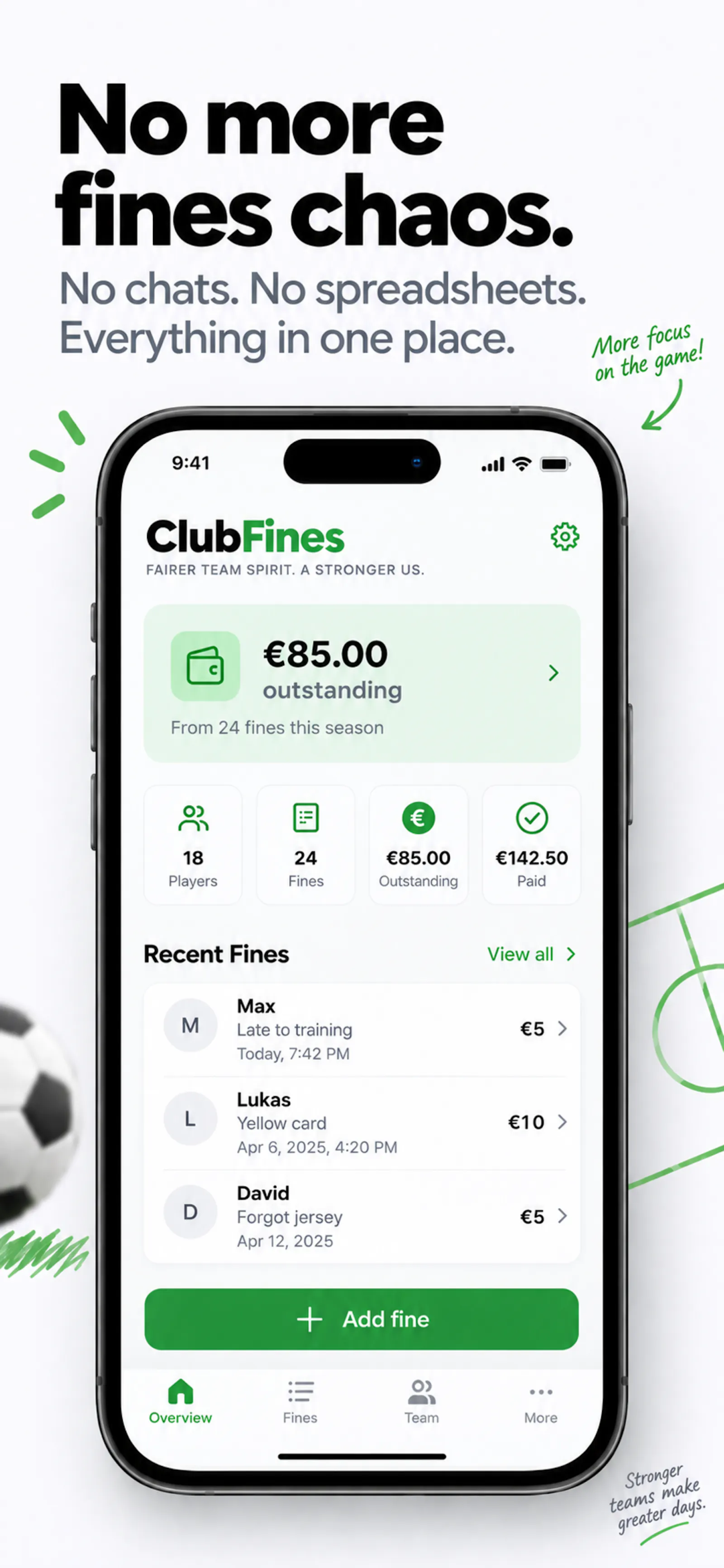 ClubFines screenshot 2
