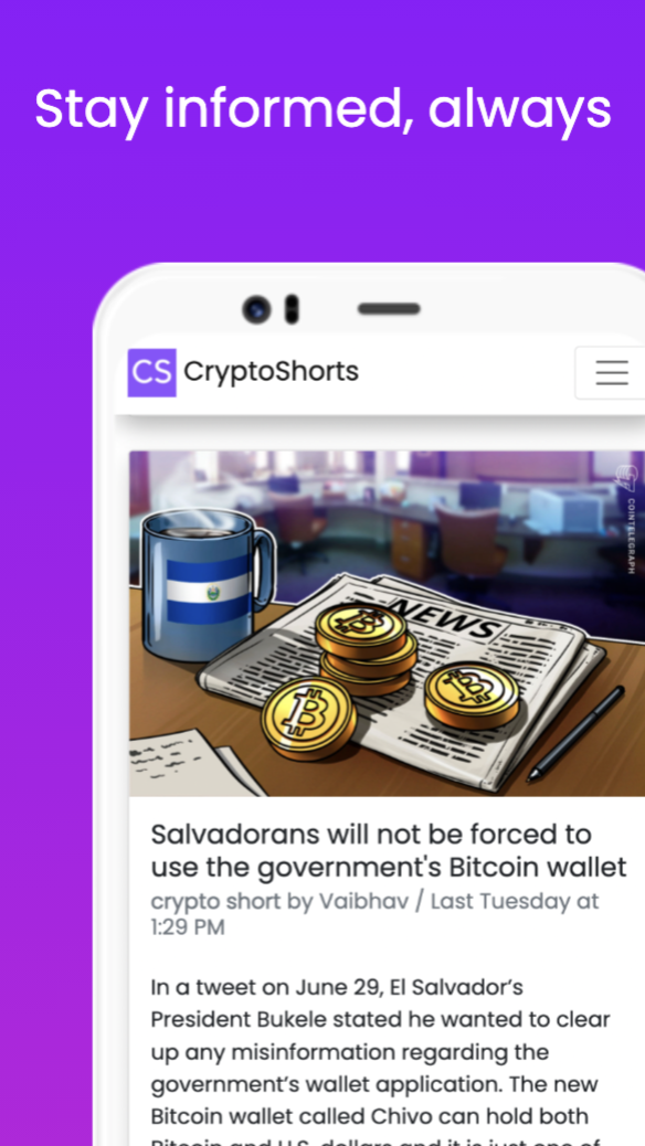 CryptoShorts - Crypto News in 60 Words gallery image