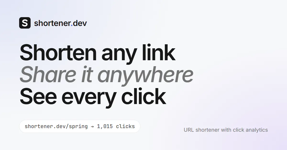 Shortener.dev gallery image