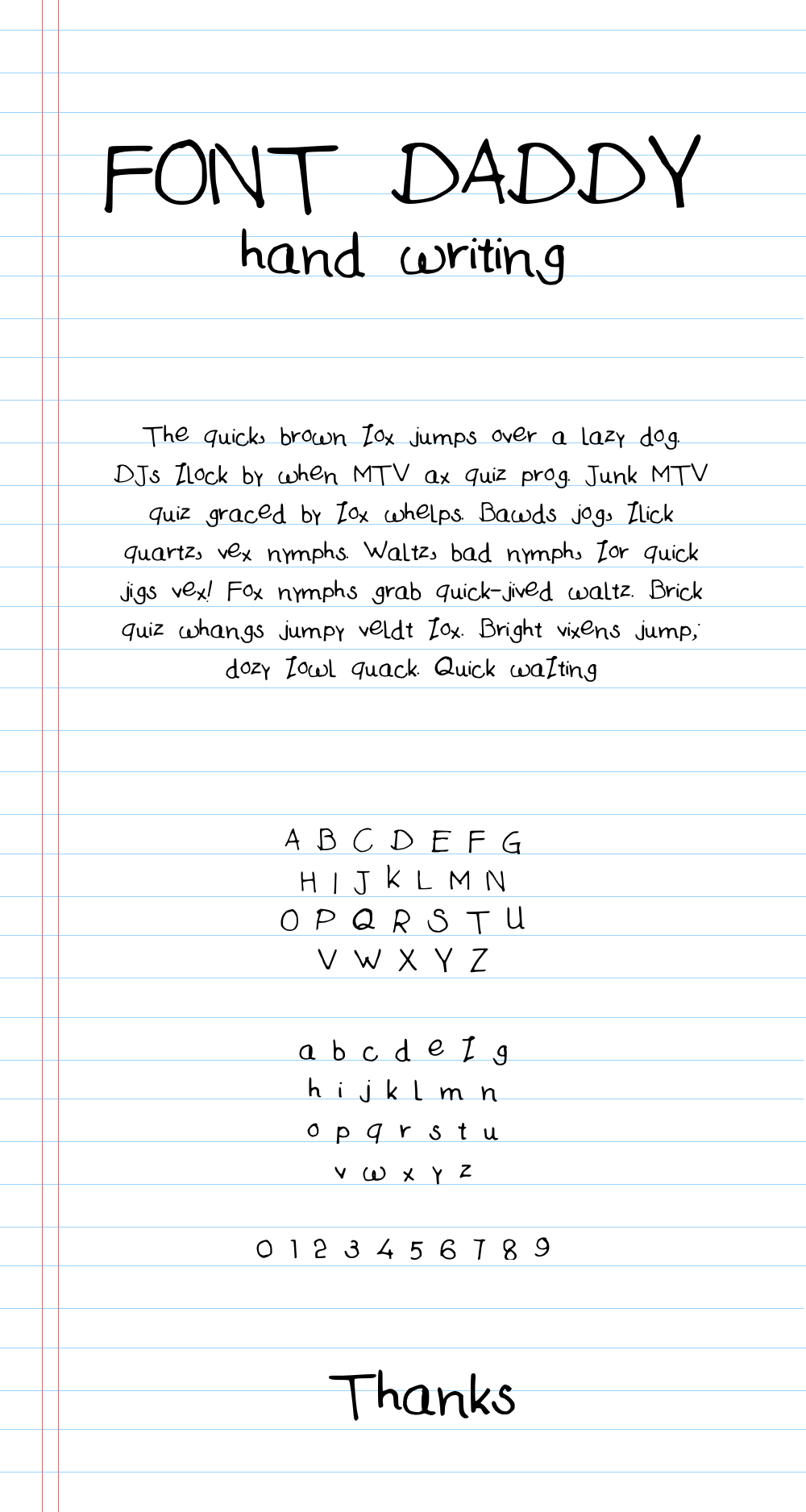 Font Daddy hand writing font gallery image