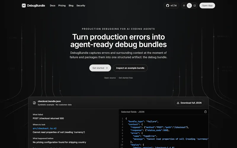 DebugBundle screenshot 1