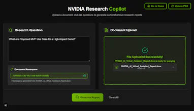 NVIDIA Powered Research Agent gallery image