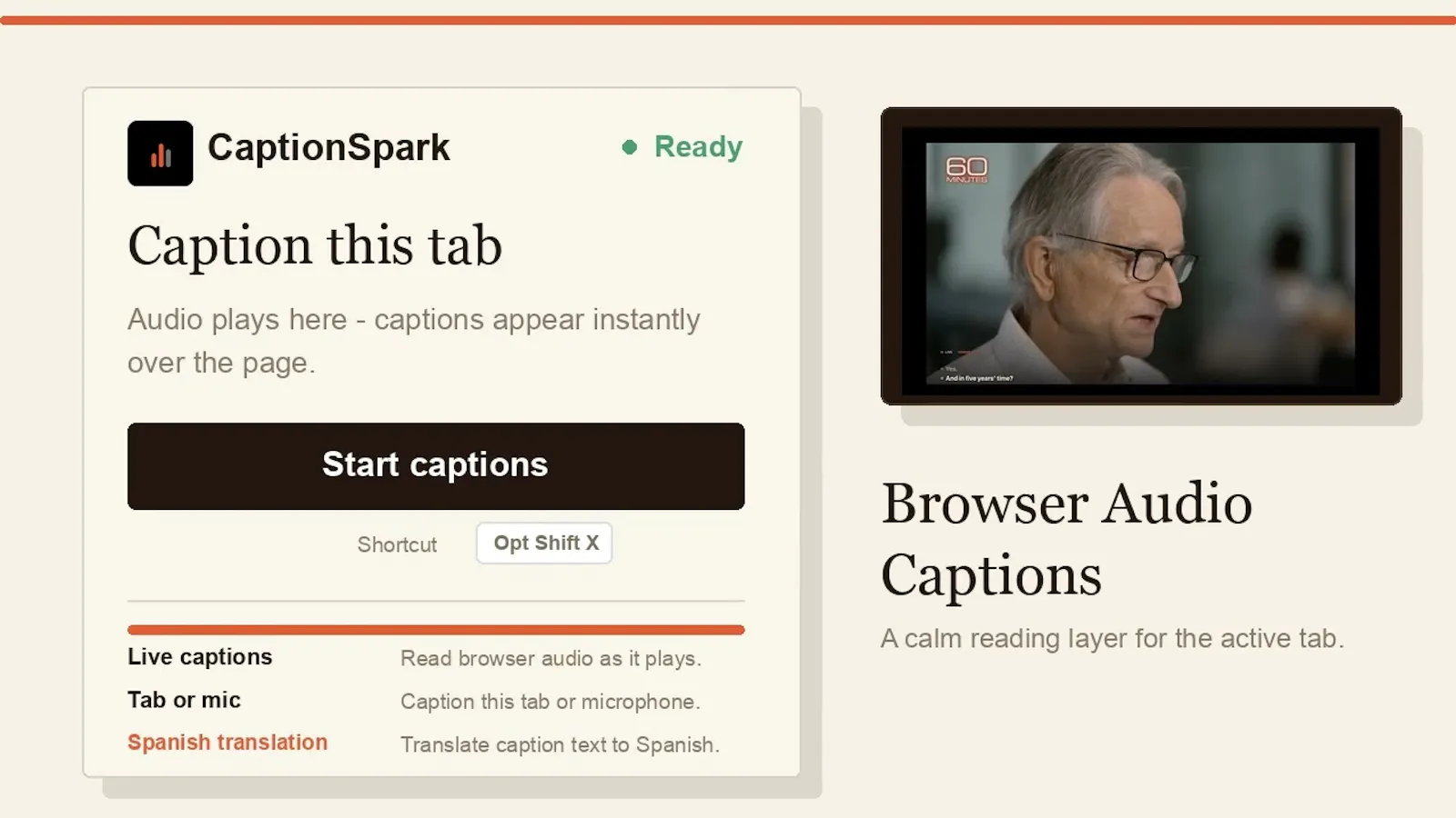 CaptionSpark screenshot 1 (video preview)