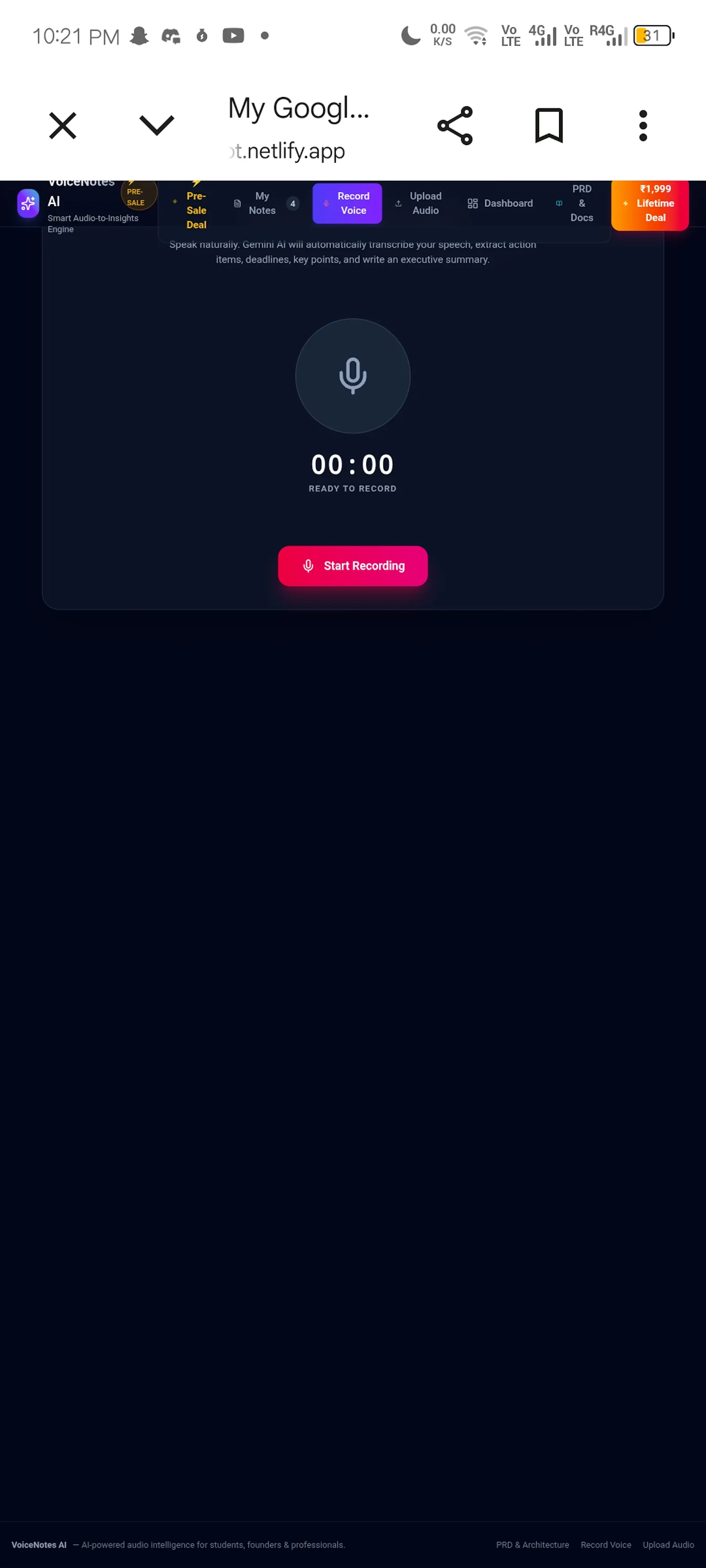 Voice note ai  screenshot 1