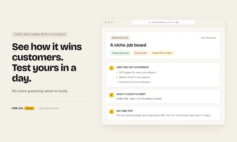 Milk the Money:Proven Business Ideas screenshot 3