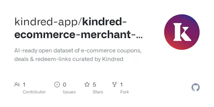 Kindred eCommerce Merchant Deals Dataset gallery image