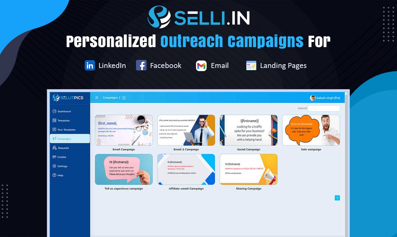 Media SELLI.IN - Tiếp thị được cá nhân hóa tiếp thị về xã hội, email và hạ cánh 2