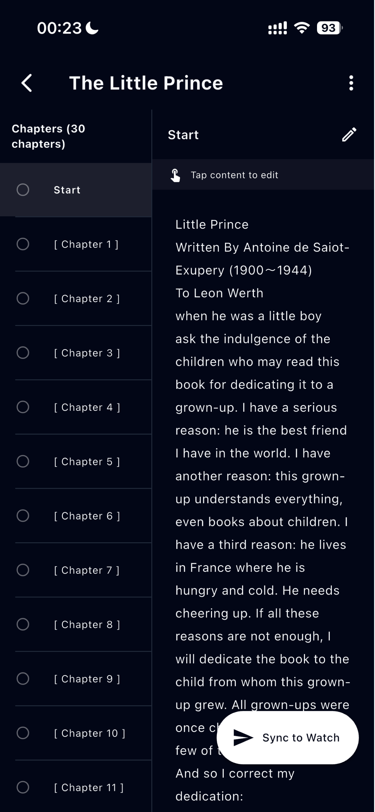 WristTale(Novel/Text Reader for Garmin) - Screenshot 3 showing product features and functionality