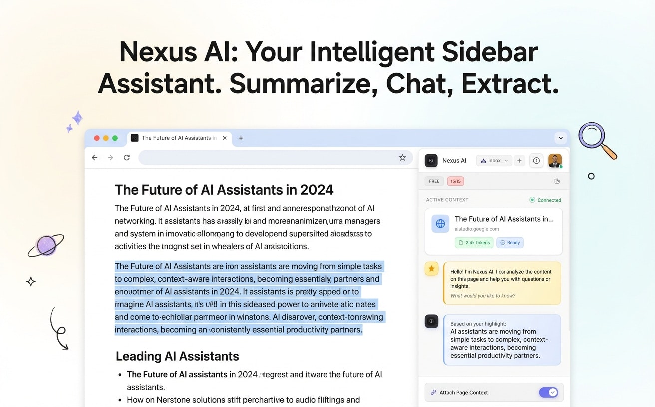 Nexus AI | Chrome Extension + Dashboard media 2