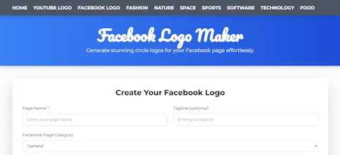 Facebook Page Round Logo Maker gallery image