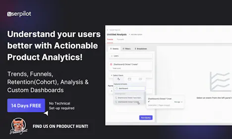 Userpilot Analytics screenshot