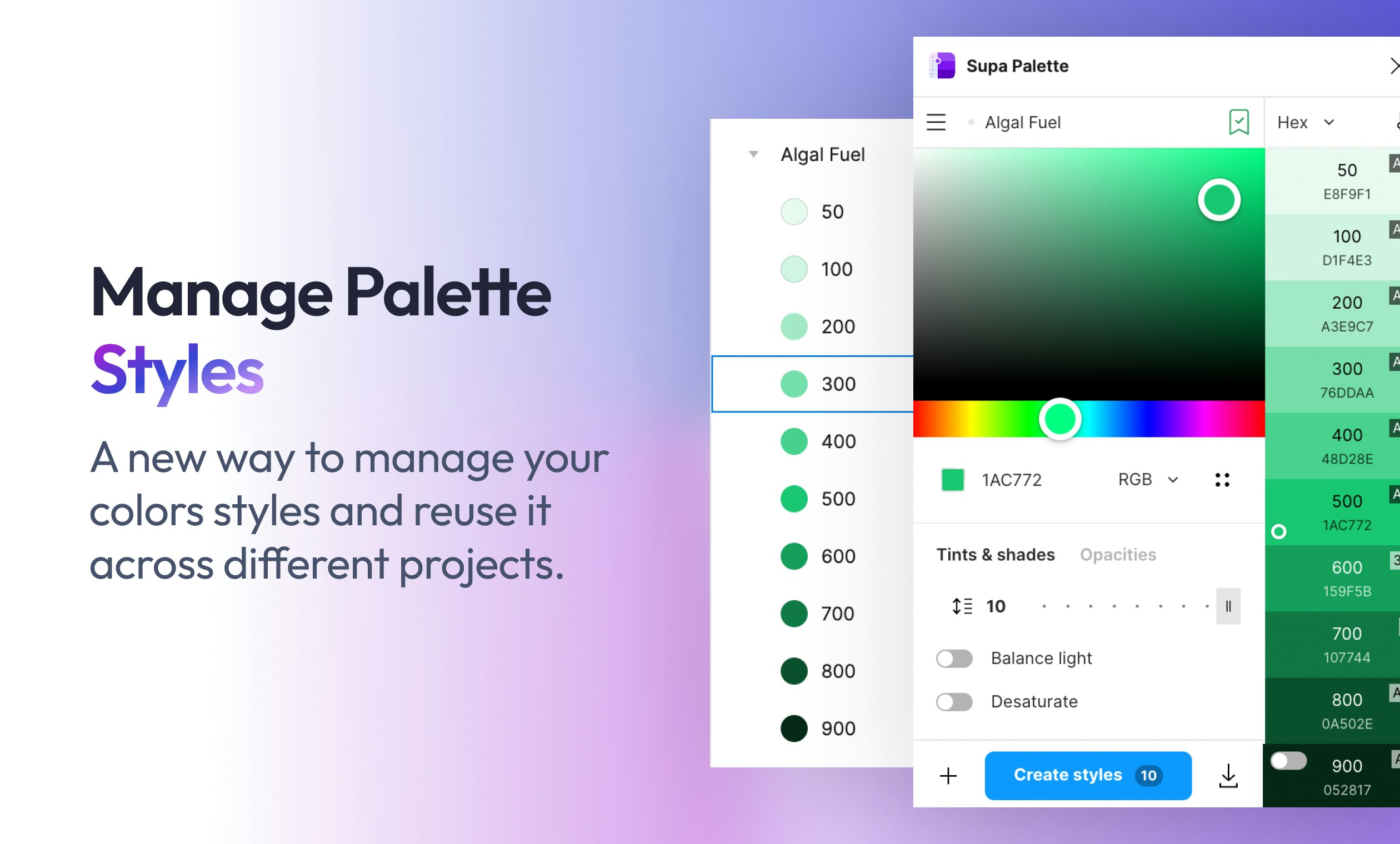 Supa -Palette - Leistungsstarker Palette -Editor/Generator für moderne Designer Medien 5