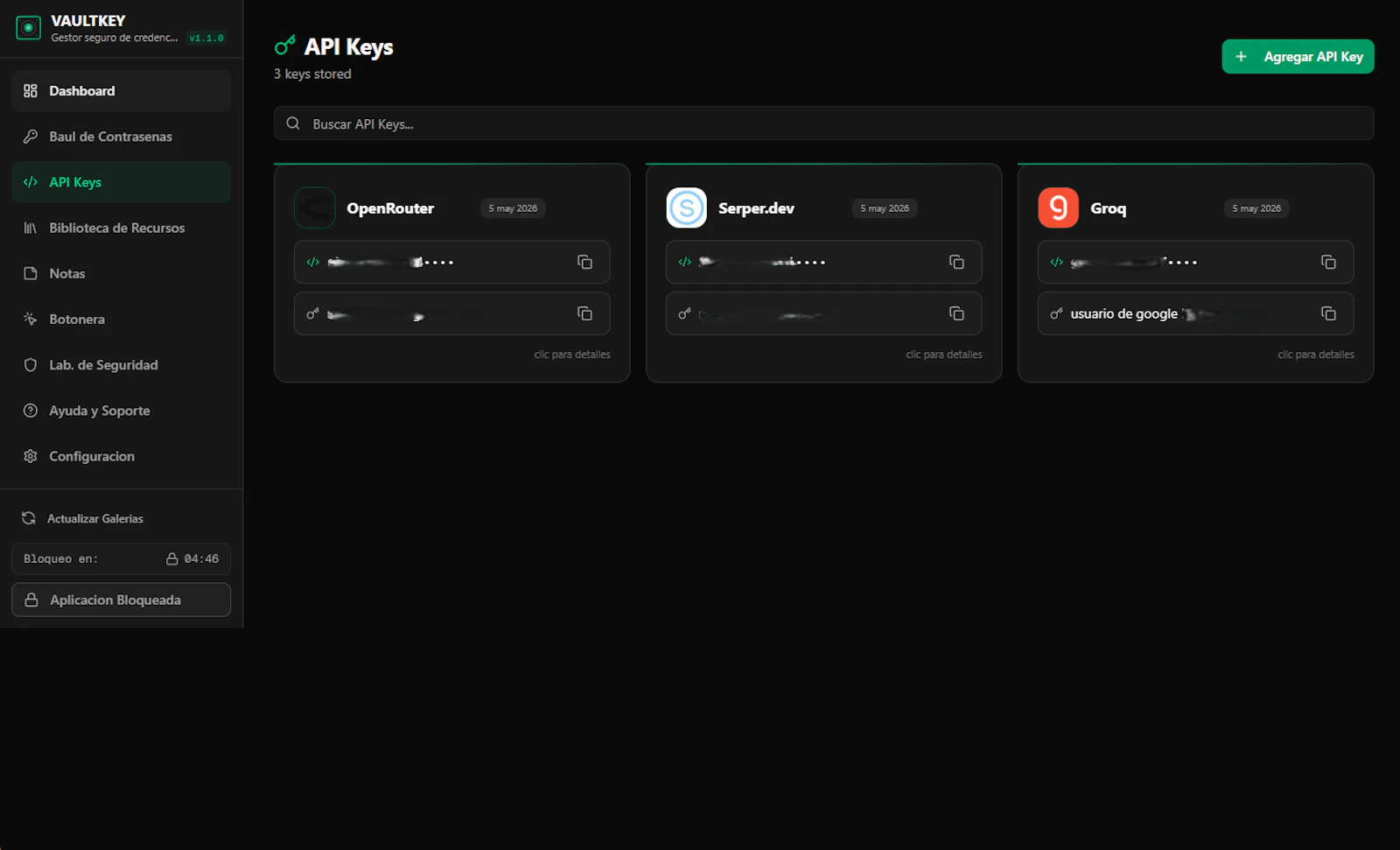 VAULTKEY screenshot 4