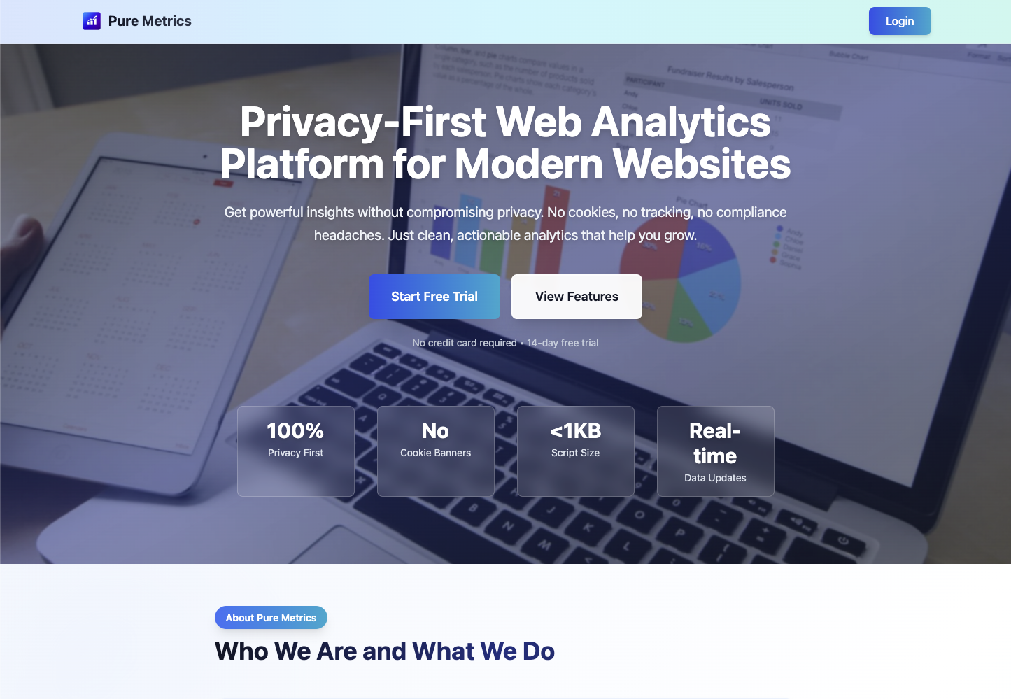 Pure Metrics - Screenshot 2 showing product features and functionality