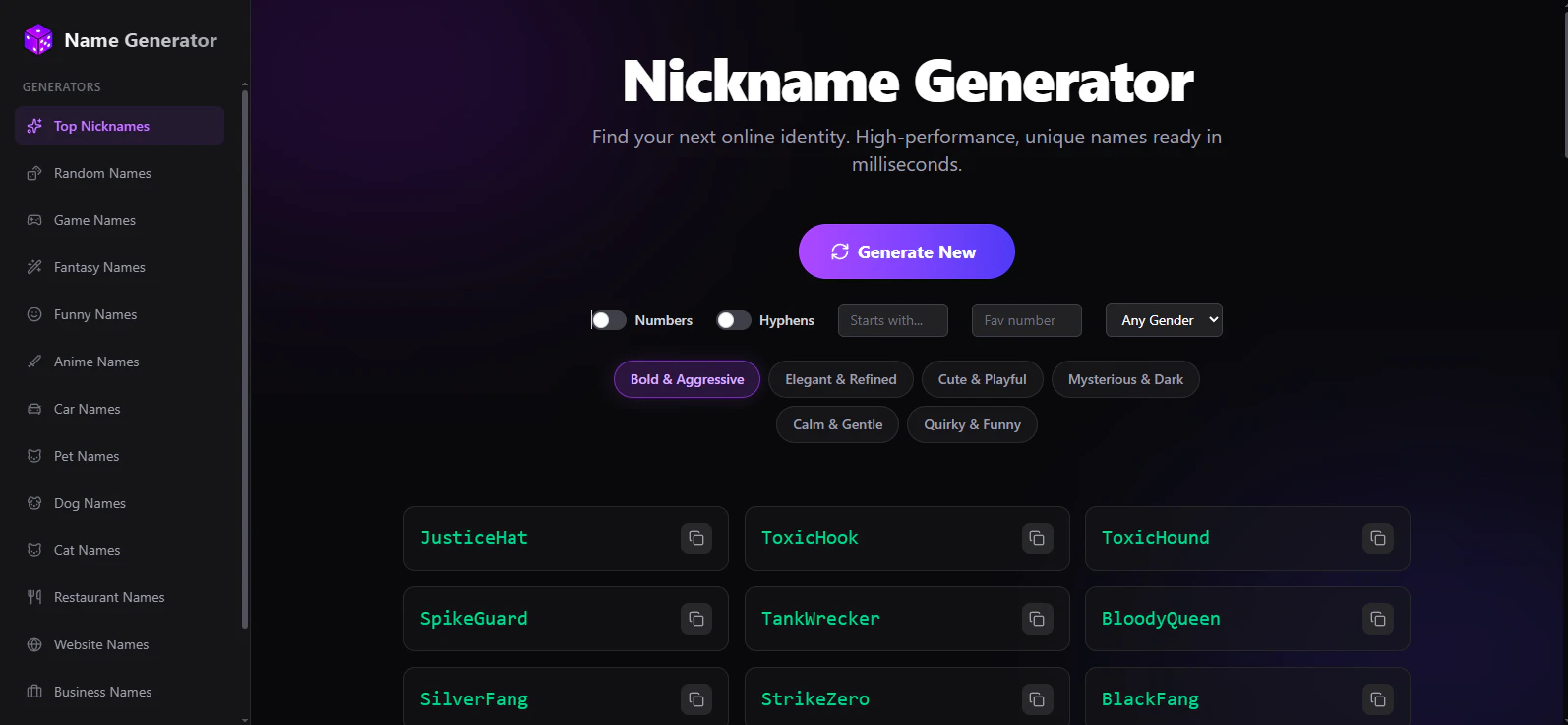 Name Generator 截图