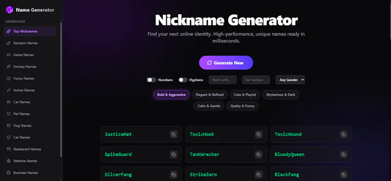 Name Generator screenshot 1