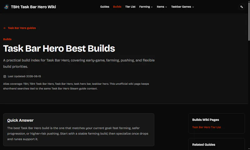 TBH: Task Bar Hero Wiki screenshot 2
