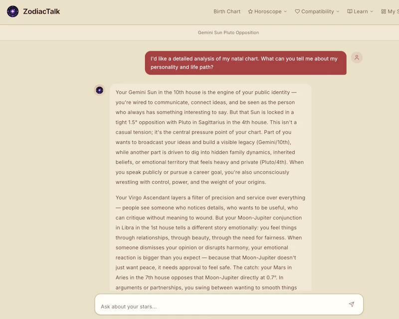 zodiactalk.app screenshot 2