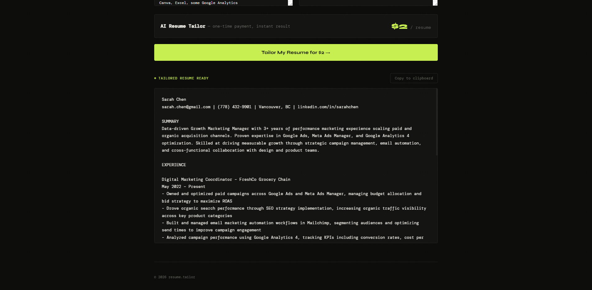 Resume Tailor gallery image