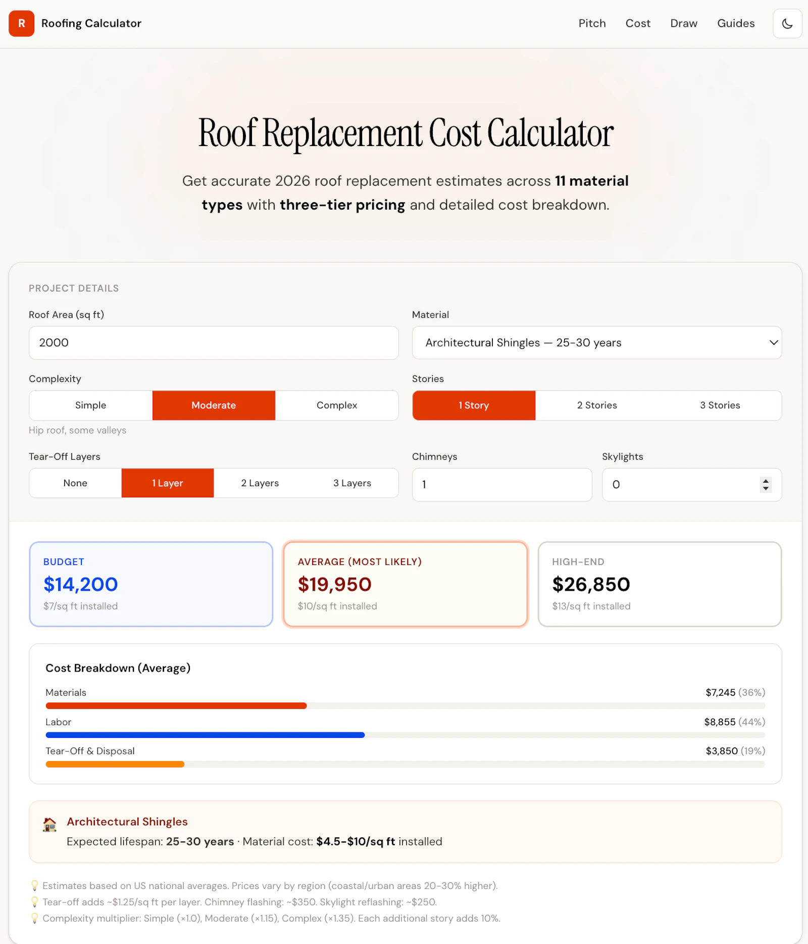 Roofing Calculator screenshot 3
