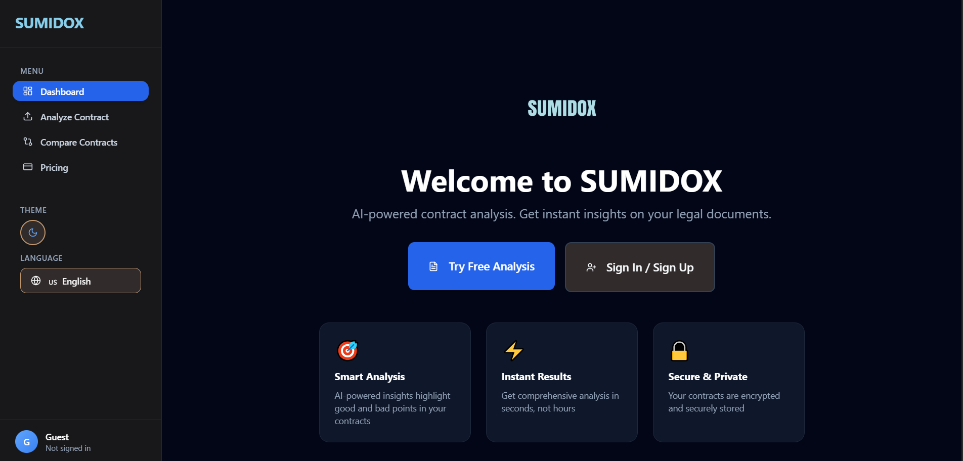SUMIDOX - Main screenshot showing features and interface