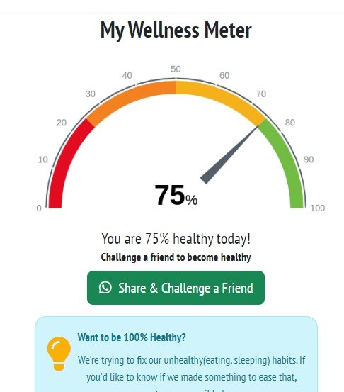 Mein Wellness -Messgerät - Holen Sie sich Ihre Wellness -Bewertung für den Tag auf einem Messgerät Medien 3