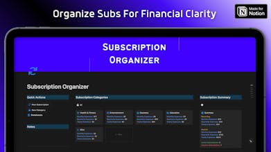 Subscription Organizer gallery image