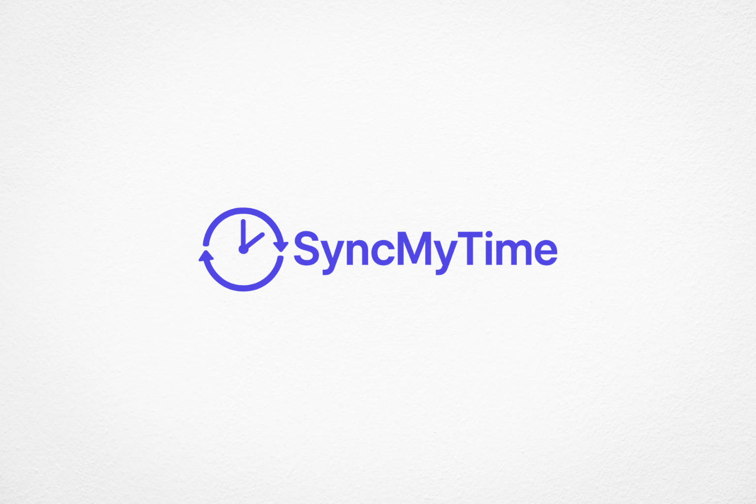 SyncMyTime - Product Hunt launch logo and brand identity