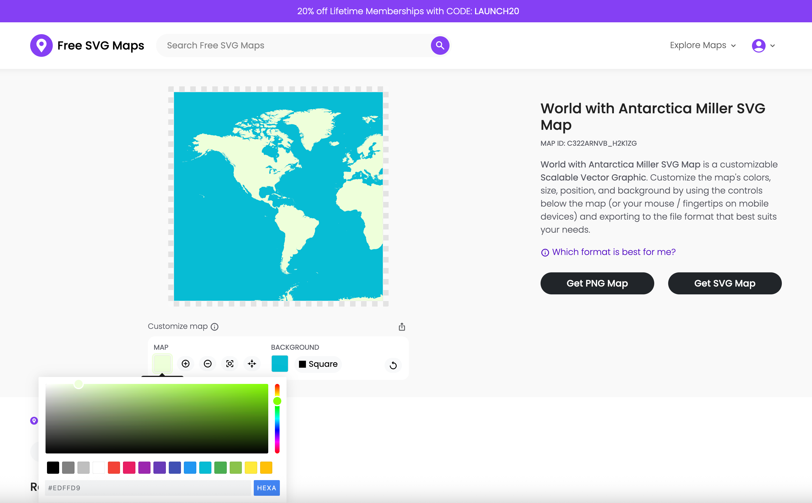 Free SVG Maps - Screenshot 2 showing product features and functionality