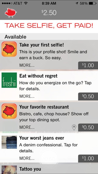 Pay Your Selfie: take selfie, get paid! gallery image